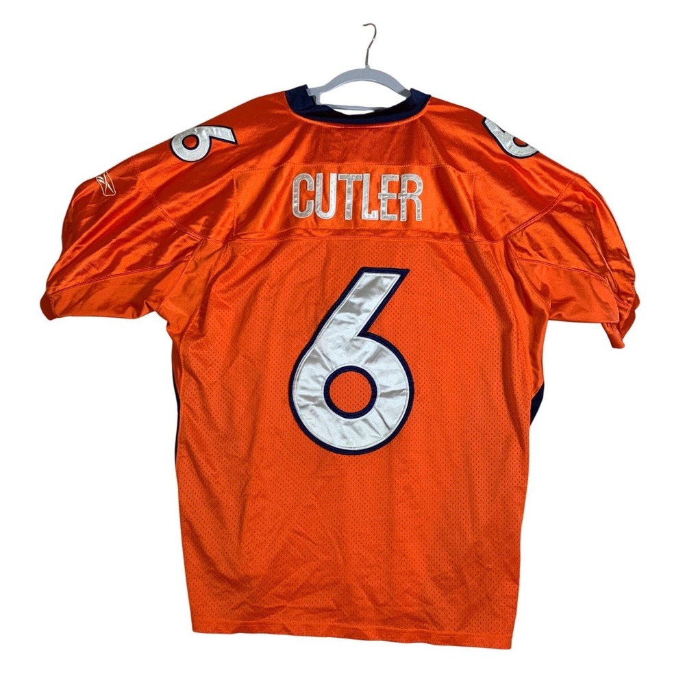 Reebok Jay Cutler Denver Broncos Jersey Mens 54 Orange Good NFL Equipment #6